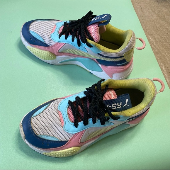 Puma RS-X Junior Dark Denim Gulf Stream Running System Girl’s Sneakers Size 4.5 - Picture 11 of 12